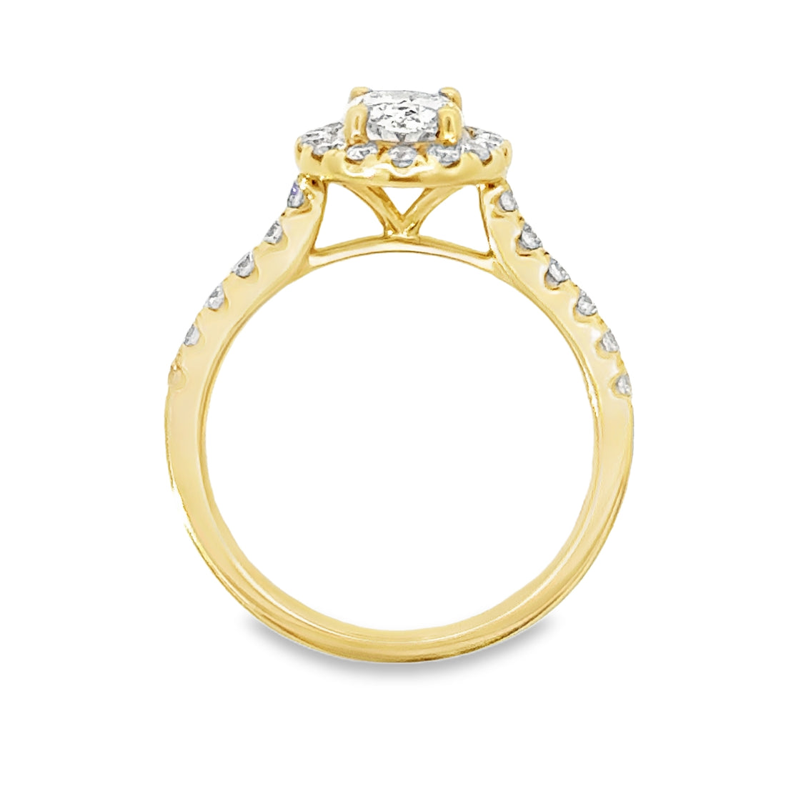 18kt Yellow Gold Natural Oval Diamond Engagement Ring (1.5ct)