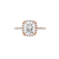 18K Rose Gold Lab-Grown Cushion Diamond Ring (1.84ct)