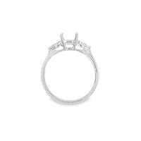 18K White Gold Pear Shaped Diamond Semi-Mount Ring (.38ct)