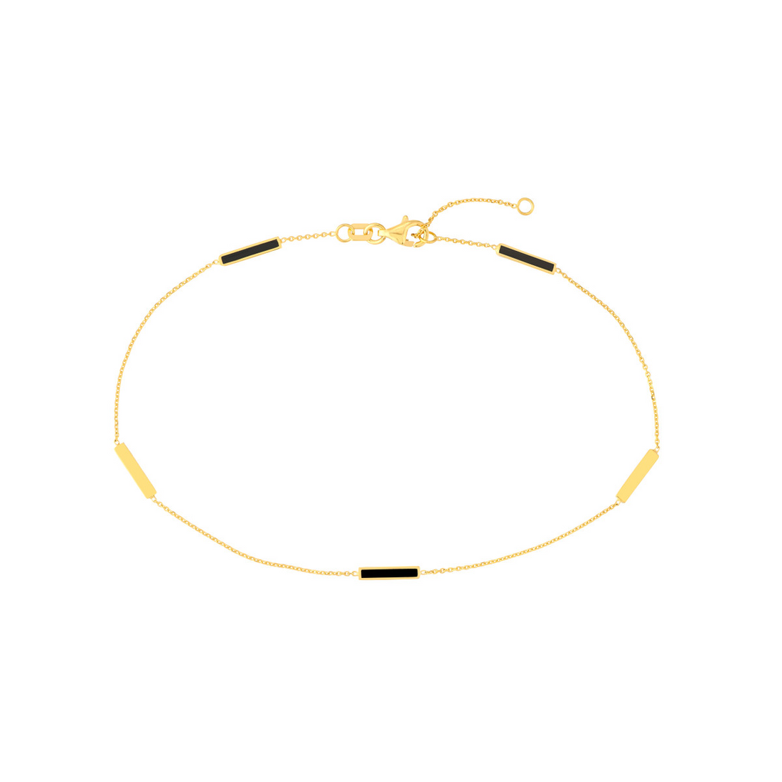 14K Yellow Gold 10" .8mm Cable Link Anklet (2.11g)