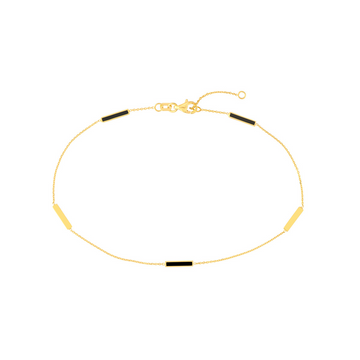 14K Yellow Gold 10" .8mm Cable Link Anklet (2.11g)