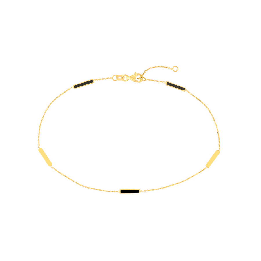 14K Yellow Gold 10" .8mm Cable Link Anklet (2.11g)