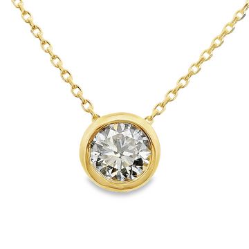 18kt Yellow Gold Natural Diamond Solitaire Pendant (0.5ct)