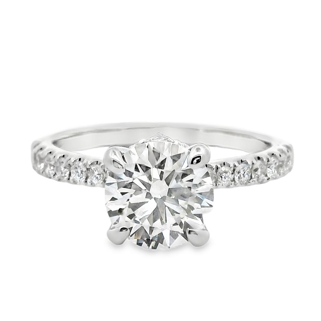 18kt White Gold Lab-Grown Round Diamond Engagement Ring (1.99ct)