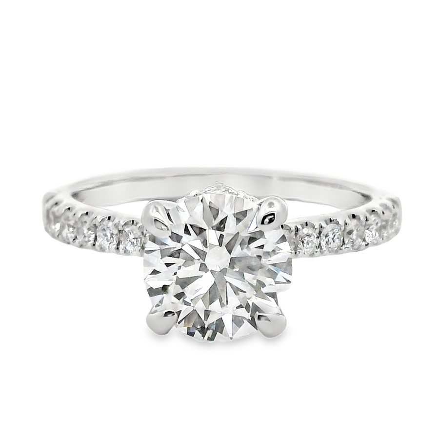 18kt White Gold Lab-Grown Round Diamond Engagement Ring (1.99ct)