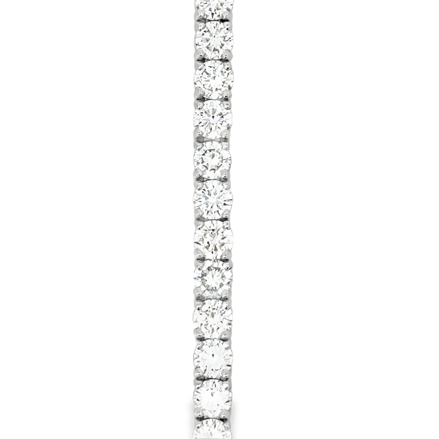 14kt White Gold Lab-Grown Round Brilliant Diamond Tennis Bracelet (9.00ct)