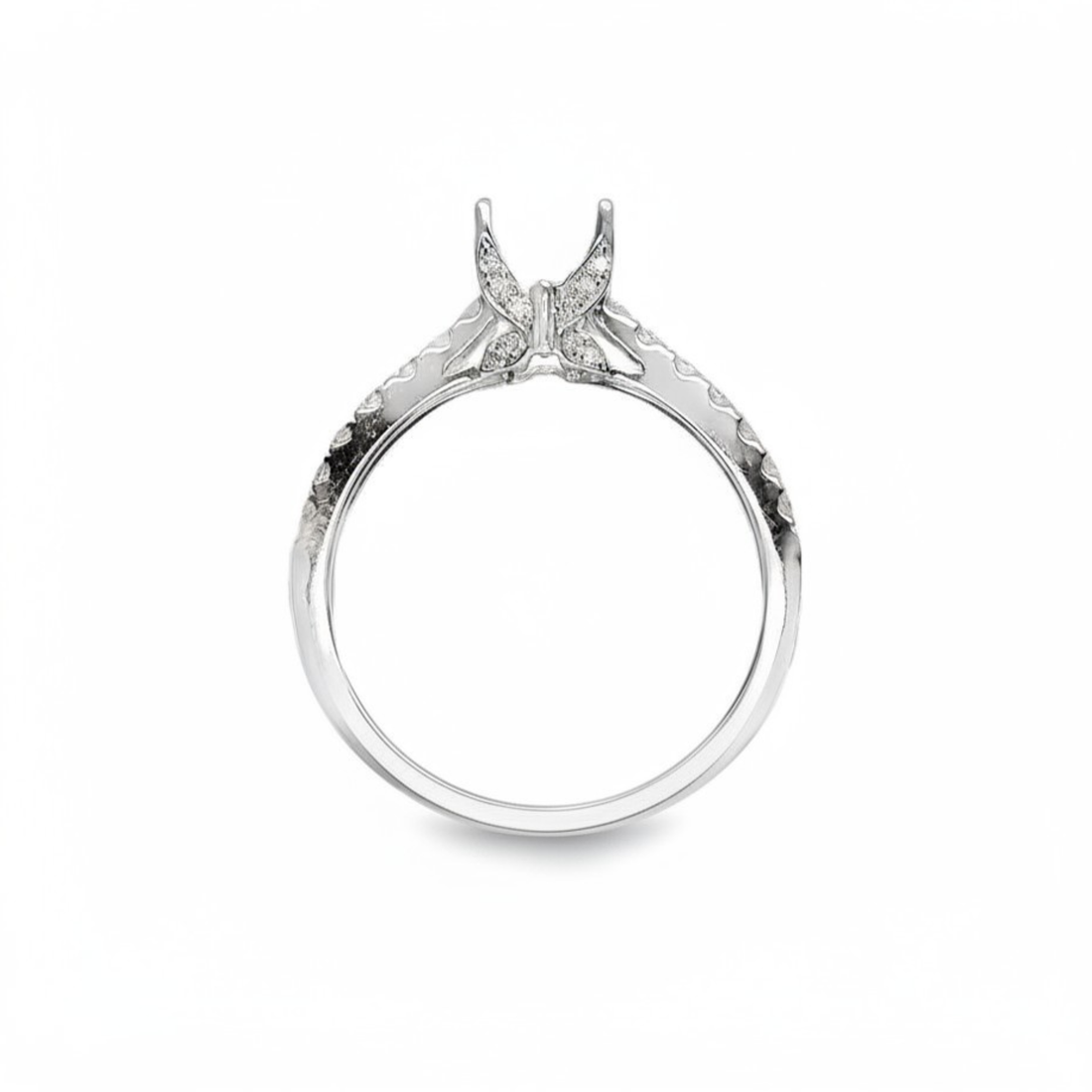 18kt White Gold Full-Cut Round Diamond Semi-Mount Ring (.36ct)