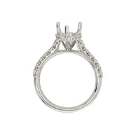 18K White Gold Round Diamond Semi-Mount Ring (.51ct)