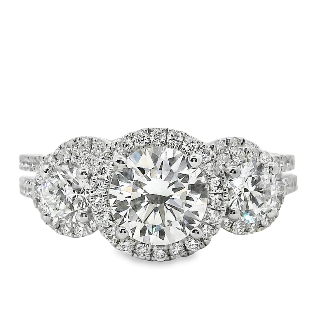 18kt White Gold Lab-Grown Round Diamond Engagement Ring (2.05ct)