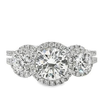 18kt White Gold Lab-Grown Round Diamond Engagement Ring (2.05ct)