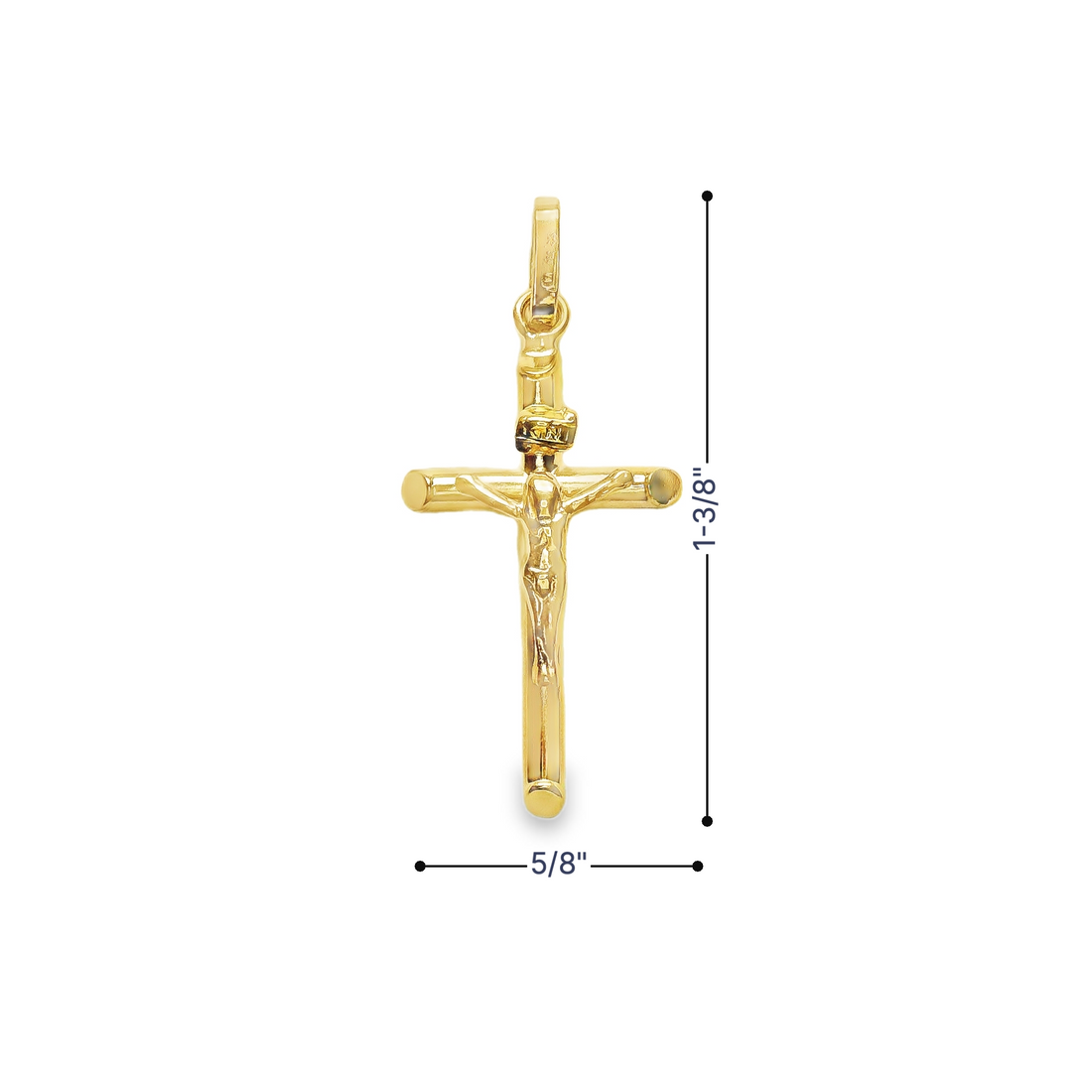 18kt Yellow Gold Italian Made Crucifix Charm (2.17g)