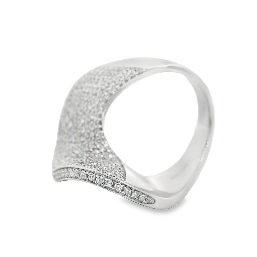 18kt White Gold Natural Round Diamonds and Sapphires Ring (4.53ct)