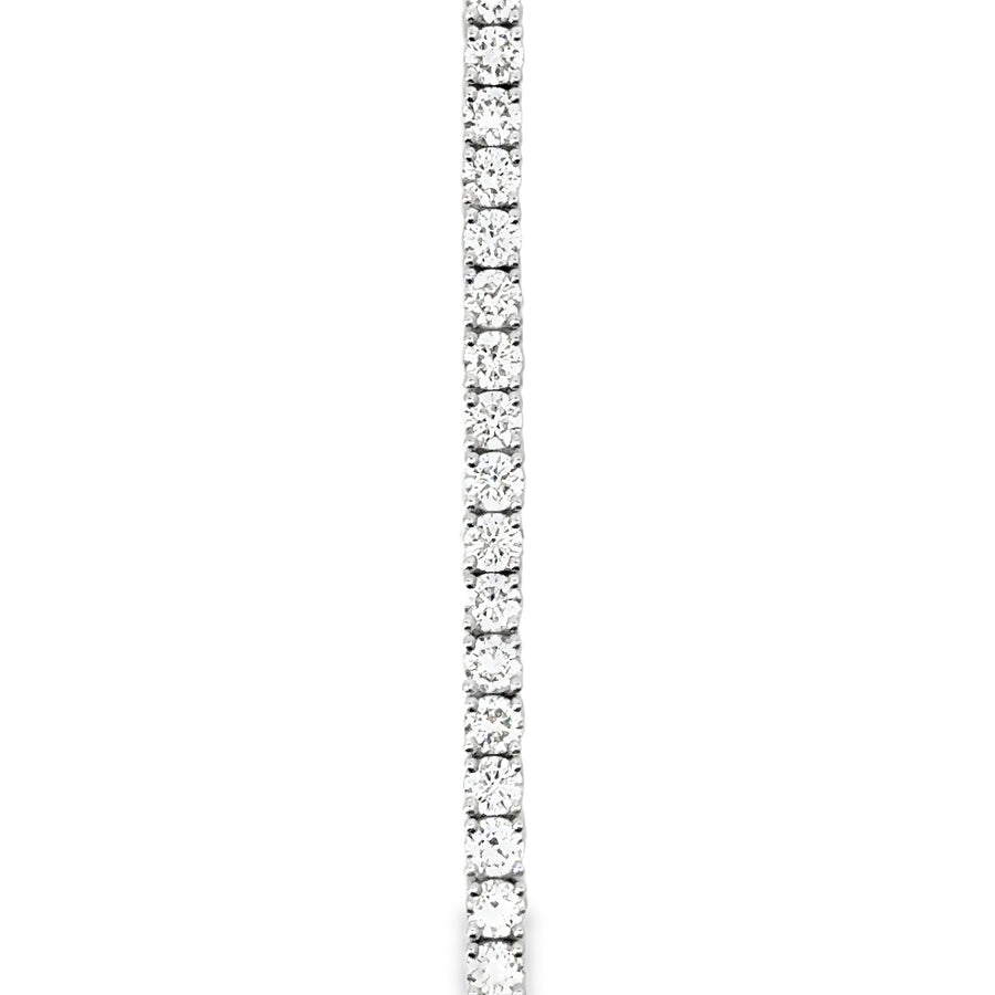 18kt White Gold Full Cut Diamond Tennis Bracelet (4.19ct)