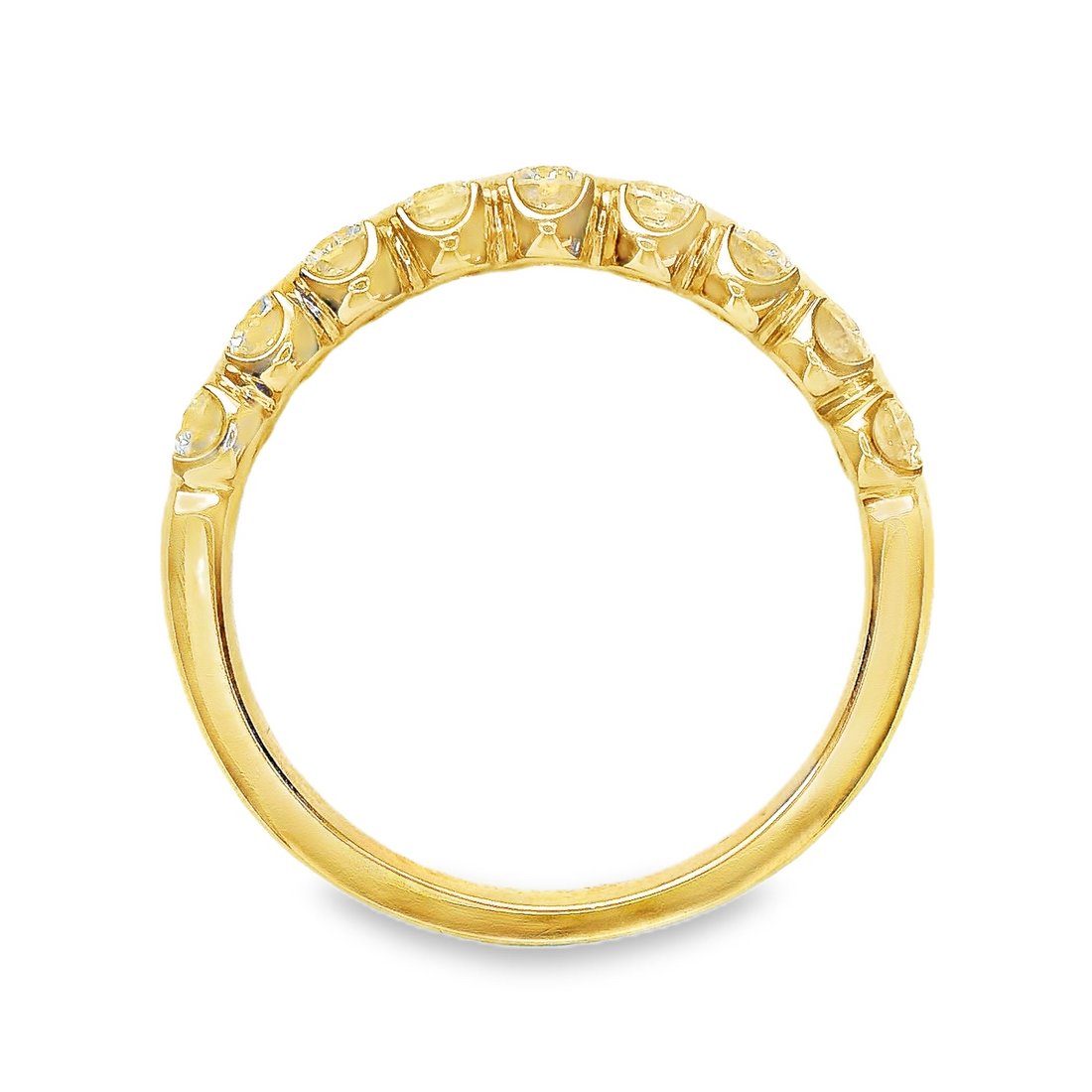 18kt Yellow Gold Natural Round Diamond Wedding Ring (.77ct)