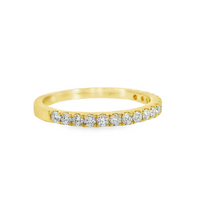 18kt Yellow Gold Natural Round Diamond Prong Set Wedding Ring (0.36ct)