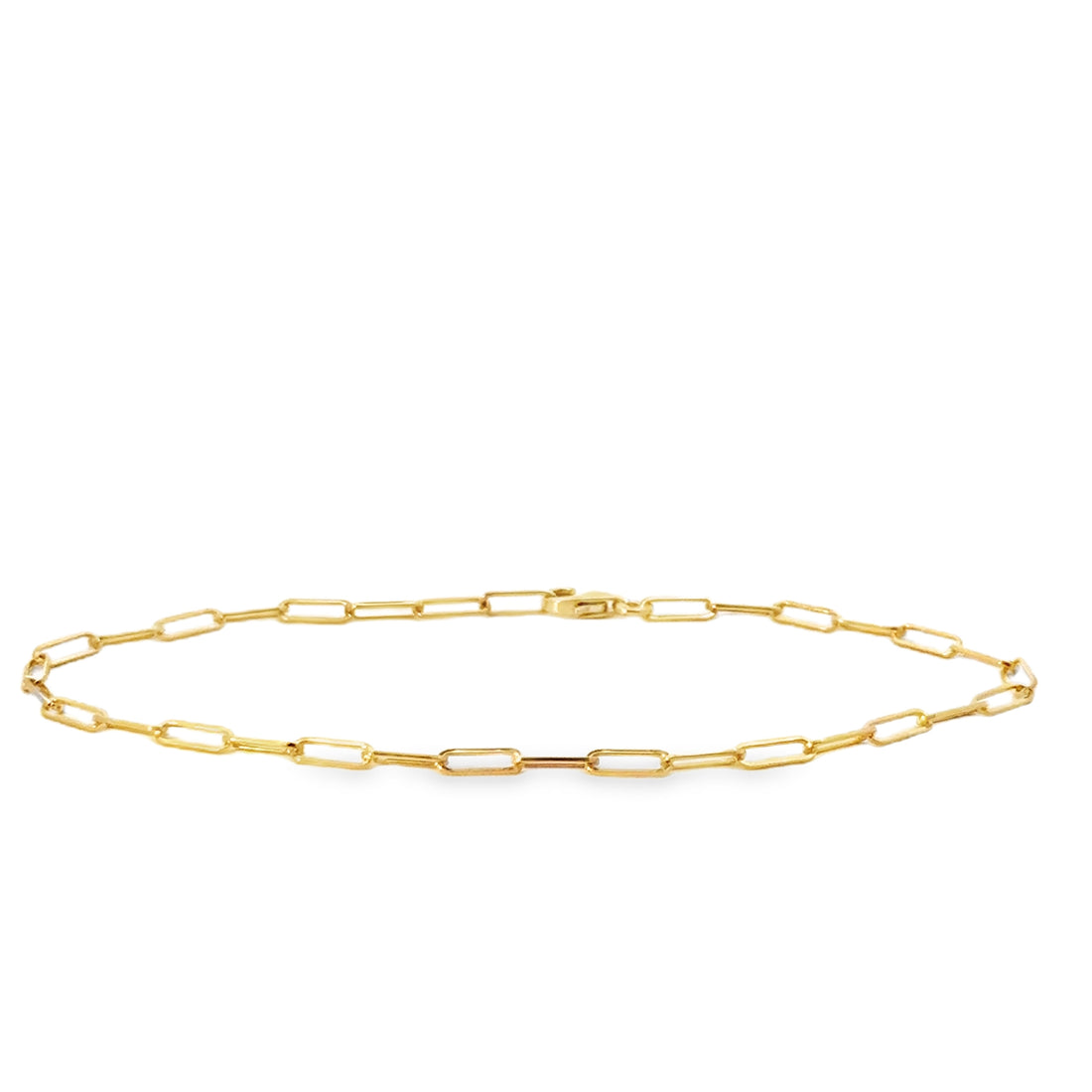 14kt Yellow Gold 7" 2.13mm Paperclip Bracelet (1.39g)