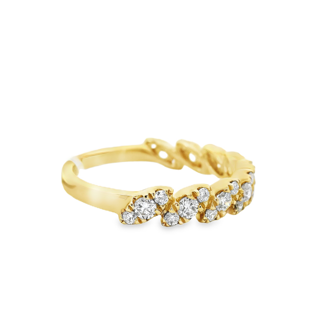 18kt Yellow Gold Natural Diamond Geometric Ring (0.54ct)