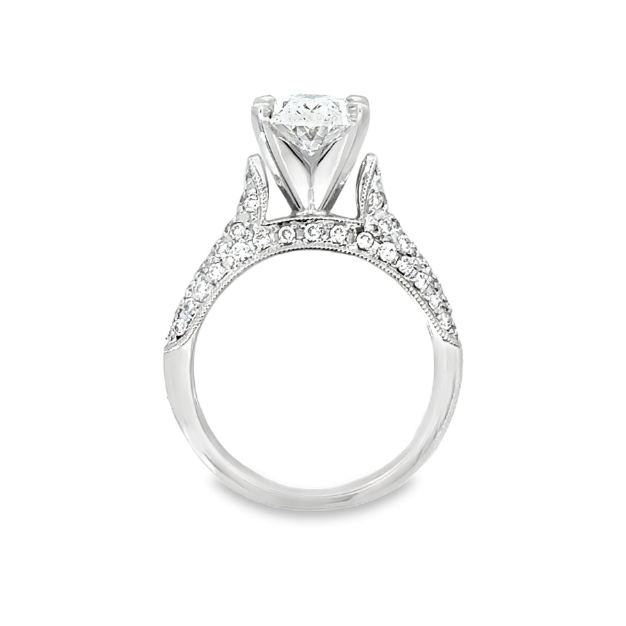 18kt White Gold Lab-Grown Oval Diamond Engagement Ring (2.6ct)