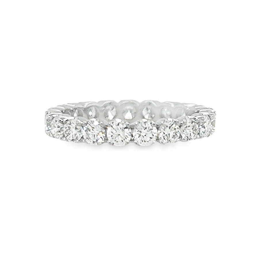 18K Ladies White Gold Diamond Wedding Band