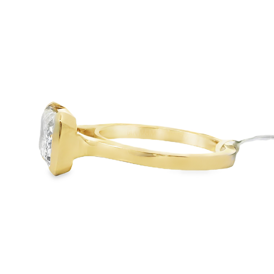 14kt Yellow Gold Lab-Grown Emerald Diamond Engagement Ring (3.13ct)