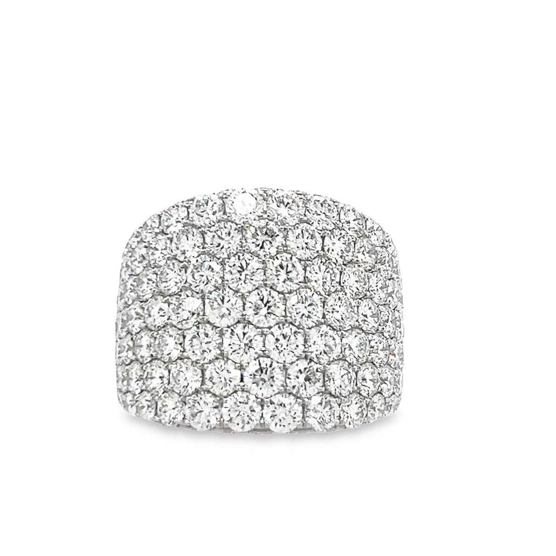 18kt White Gold Natural Diamond Pave Ring (6.22ct)