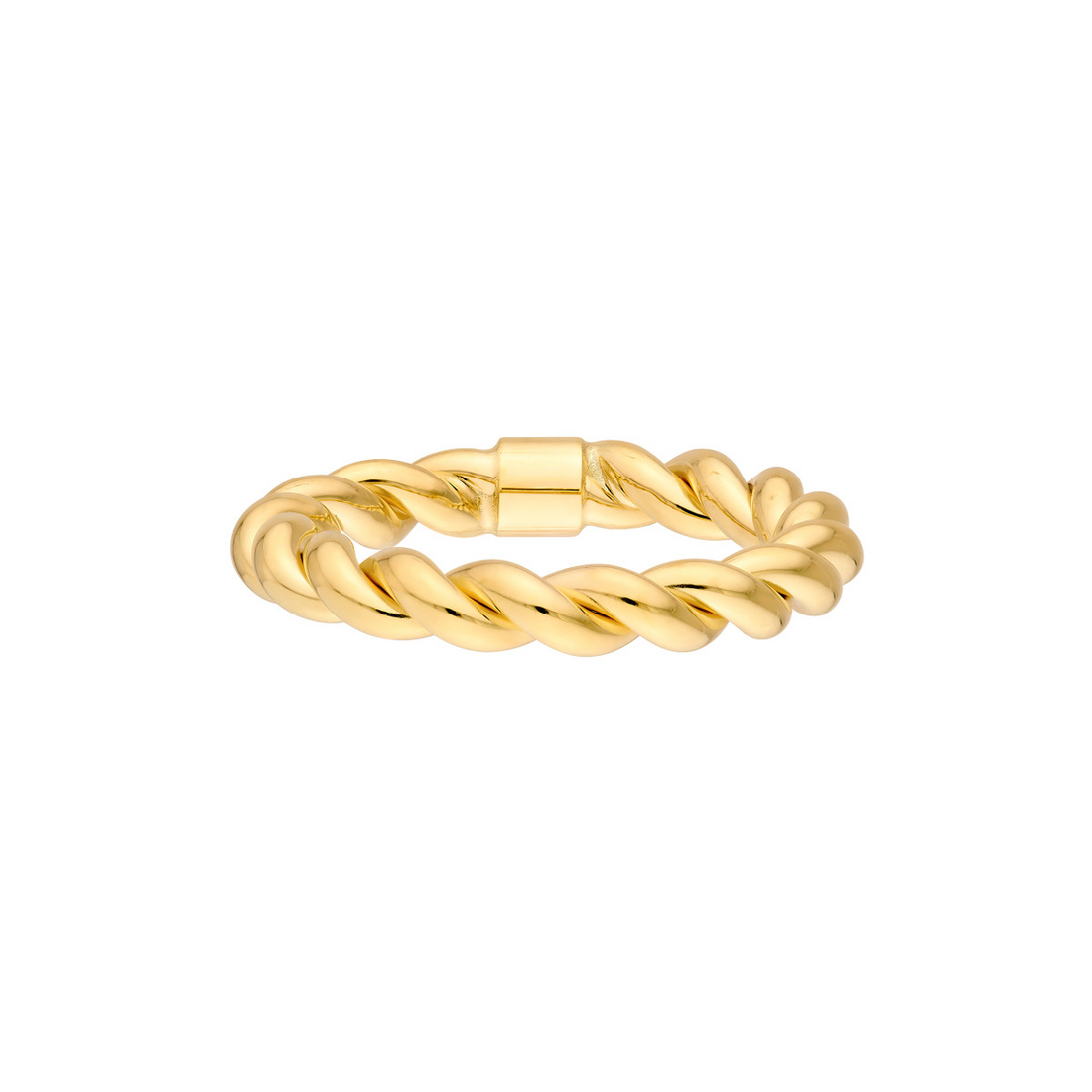 14kt Yellow Gold Twisted Tube Ring (1.7g)