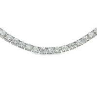 14kt White Gold Lab-Grown Round Diamond Tennis Collar (10.35ct)