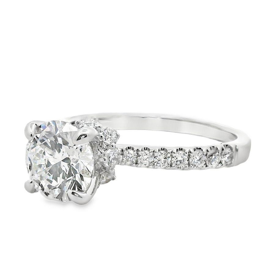 18kt White Gold Lab-Grown Round Diamond Engagement Ring (1.99ct)