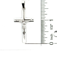 18kt White Gold 46mm Italian Made Crucifix Pendant (5.92g)