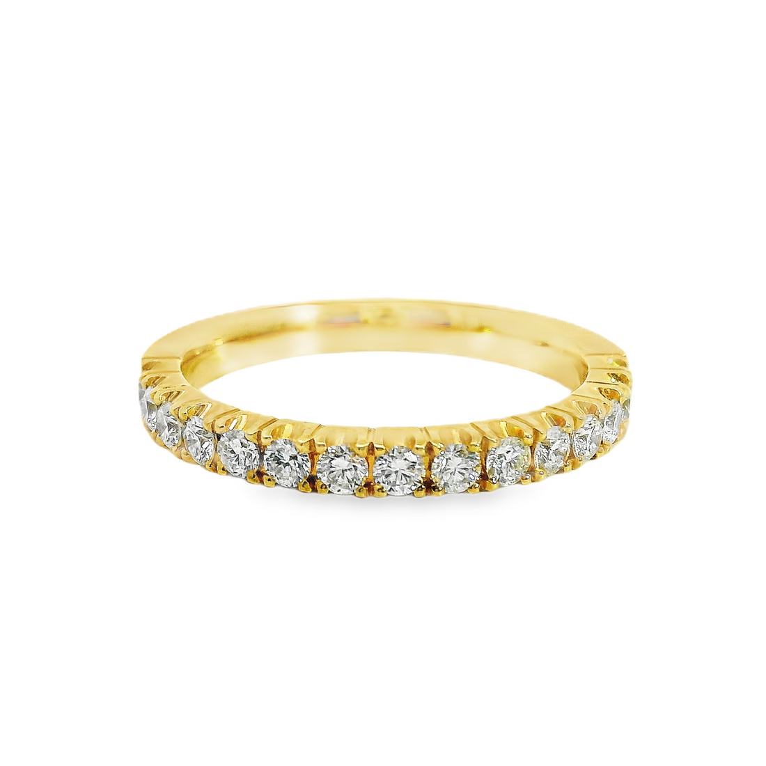 18kt Yellow Gold Natural Round Diamond Wedding Ring (.51ct)