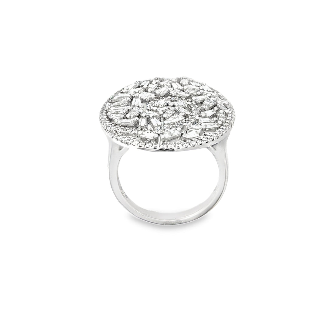 18kt White Gold Natural Diamond Free Form Ring (1.73ct)