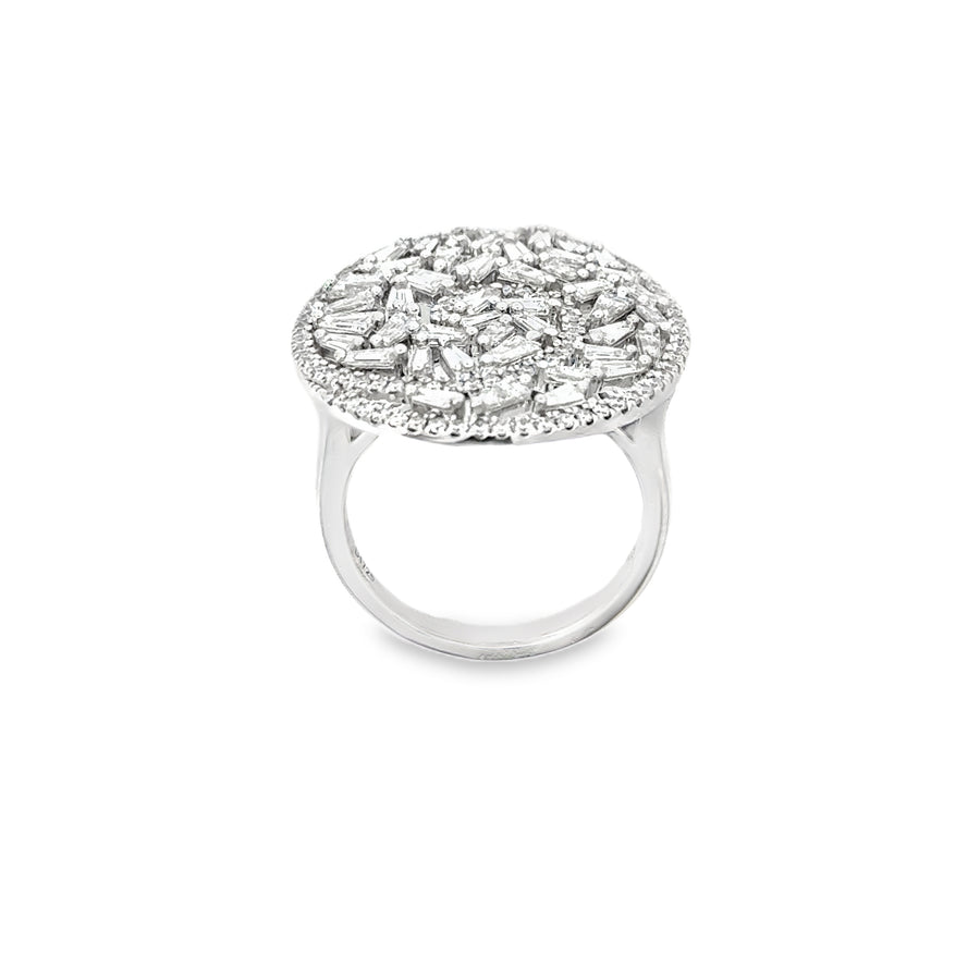 18kt White Gold Natural Diamond Free Form Ring (1.73ct)