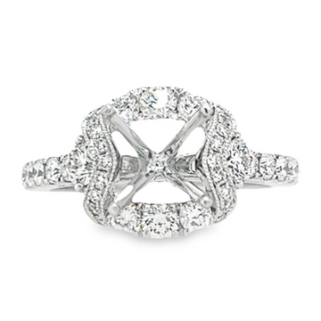 18K White Gold Diamond Semi-Mount Ring (.96ct)