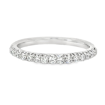 18kt White Gold Diamond French Pave Wedding Ring (0.3ct)