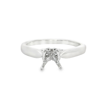 18kt White Gold Full Cut Natural Diamond Semi-Mount Engagement Ring (.05ct)