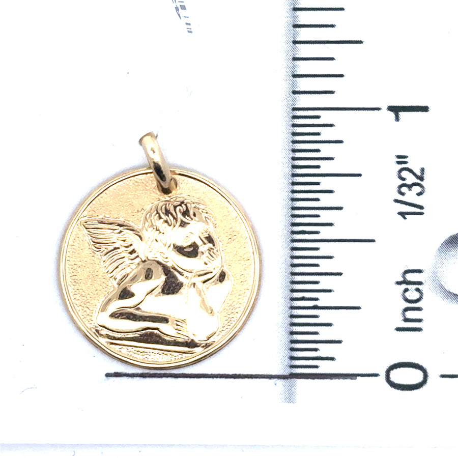 18kt Yellow Gold Italian Made Cherub Charm (2.75g)