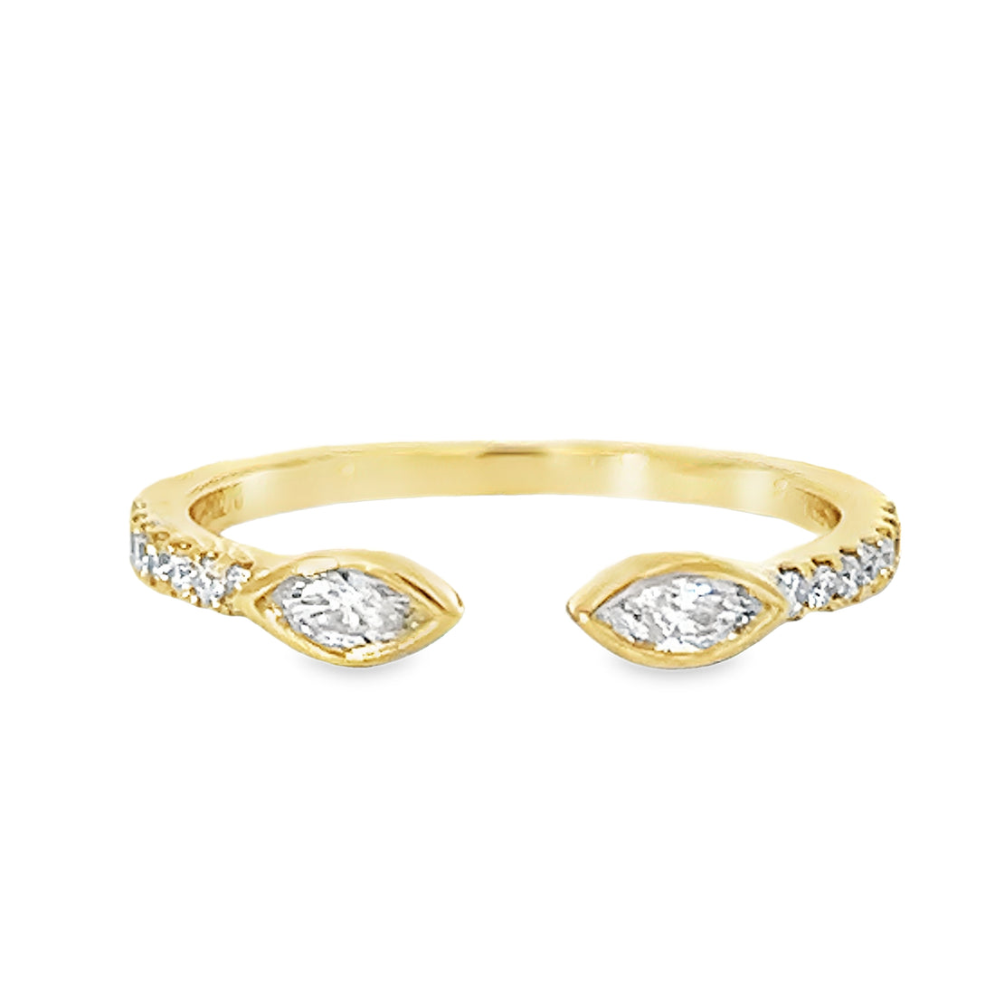 18kt Yellow Gold Natural Diamond Free Form Ring (0.27ct)