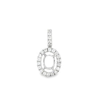 18kt White Gold Garnet And Natural Diamonds Pendant (2.3ct)