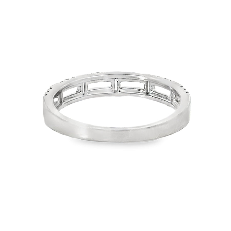 18kt White Gold Diamond Geometric Wedding Ring (0.37ct)