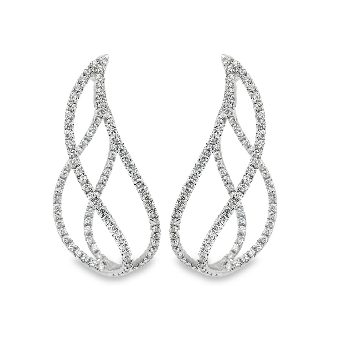 18kt Gold Natural Diamonds Earrings (2.19ct)