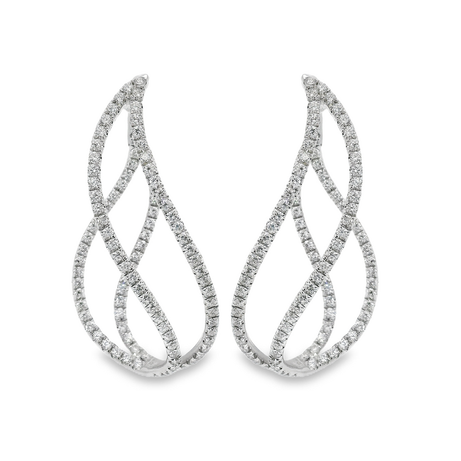 18kt Gold Natural Diamonds Earrings (2.19ct)