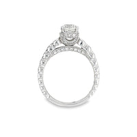 18K White Gold Natural Round Brilliant Diamond Engagement Ring (1.02ct)