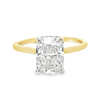 18kt Tu-Tone Gold Lab-Grown Cushion Diamond Engagement Ring (2.68ct)