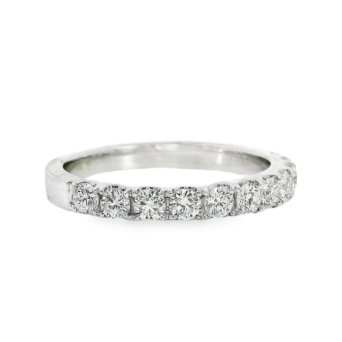 18kt White Gold Natural Round Diamond Wedding Ring (.63ct)