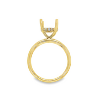 18kt Yellow Gold Natural Round Diamond Semi-Mount Ring (.11ct)