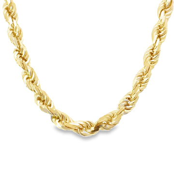 14K Yellow Gold 20" Diamond Cut 4mm Rope Chain (32.0g)