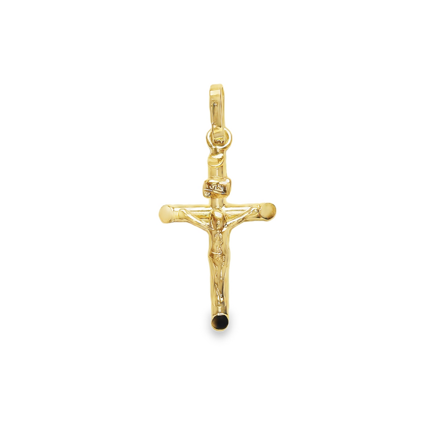 18kt Yellow Gold Italian Made Crucifix Charm (1.90g)