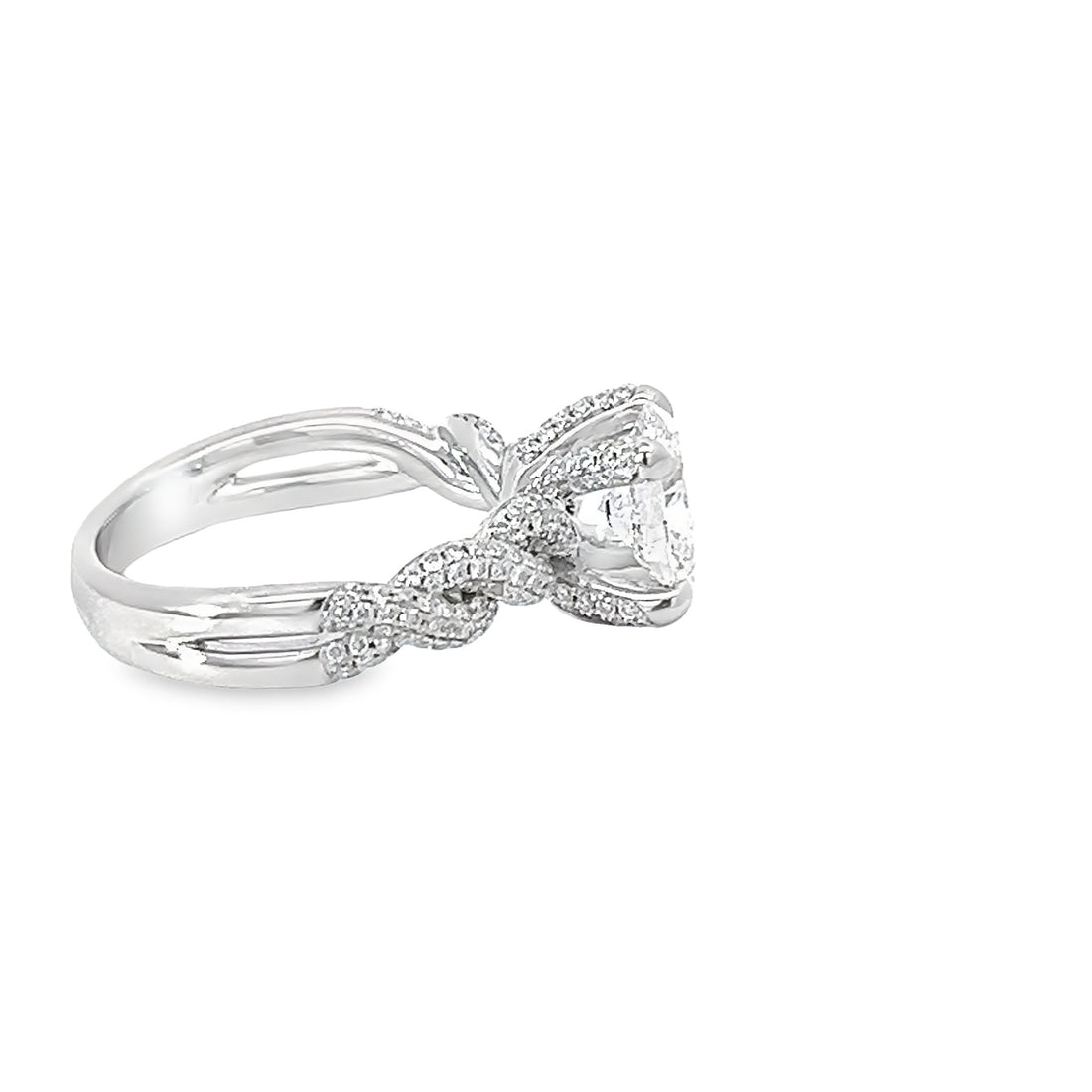 18K White Gold Lab-Grown Oval Diamond Engagement Ring (1.56ct)