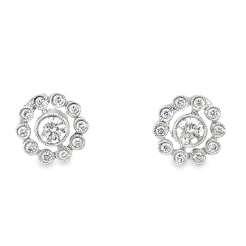 18kt White Gold Natural Diamond Earrings (0.5ct)