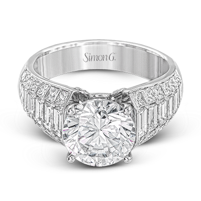 Simon G 18K White Gold Diamond Engagement Ring (4.49ct)